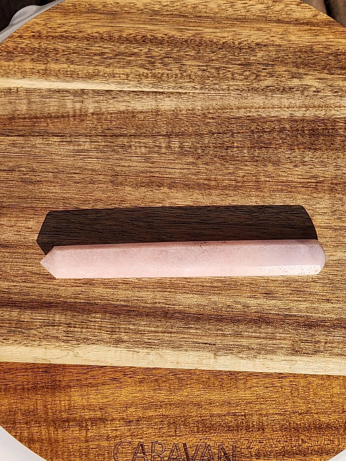 Sparkly Light Pink Amethyst Crystal Wand: Heart Chakra Energy