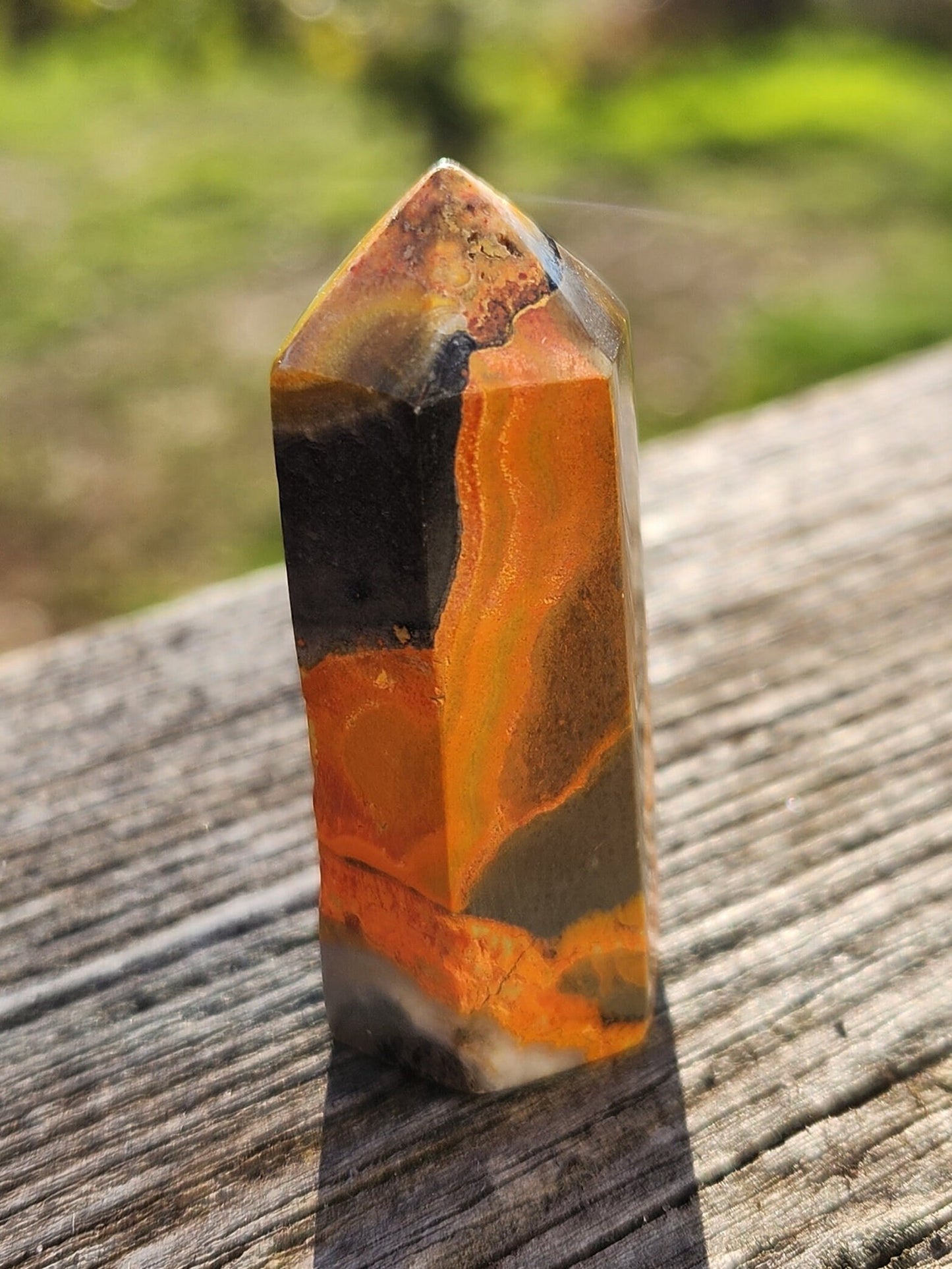 Gorgeous Chunky High Polished Volcano Jasper Crystal Mini Tower, Point