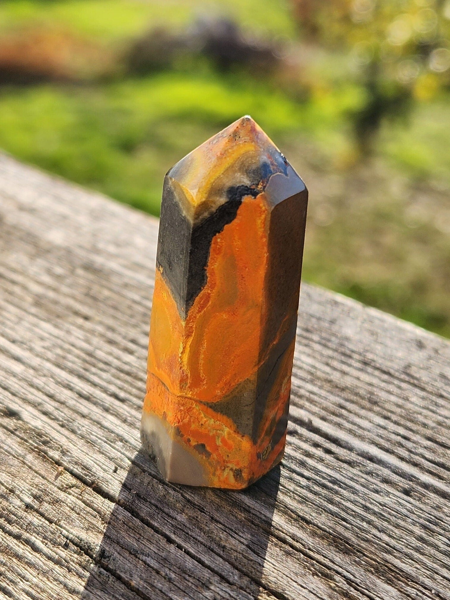 Gorgeous Chunky High Polished Volcano Jasper Crystal Mini Tower, Point