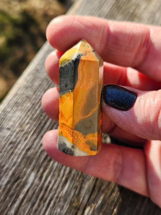 Gorgeous Chunky High Polished Volcano Jasper Crystal Mini Tower, Point