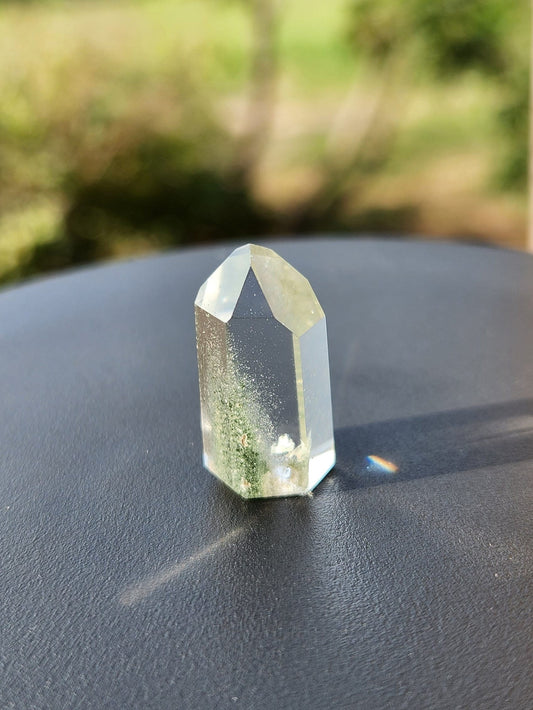 Gorgeous AAA Garden Quartz Crystal Tiny Mini Tower with Chlorite Inclusions