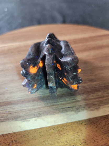 AAA Yooperlite Dragon Head Crystal: UV Reactive Emberlite Rock