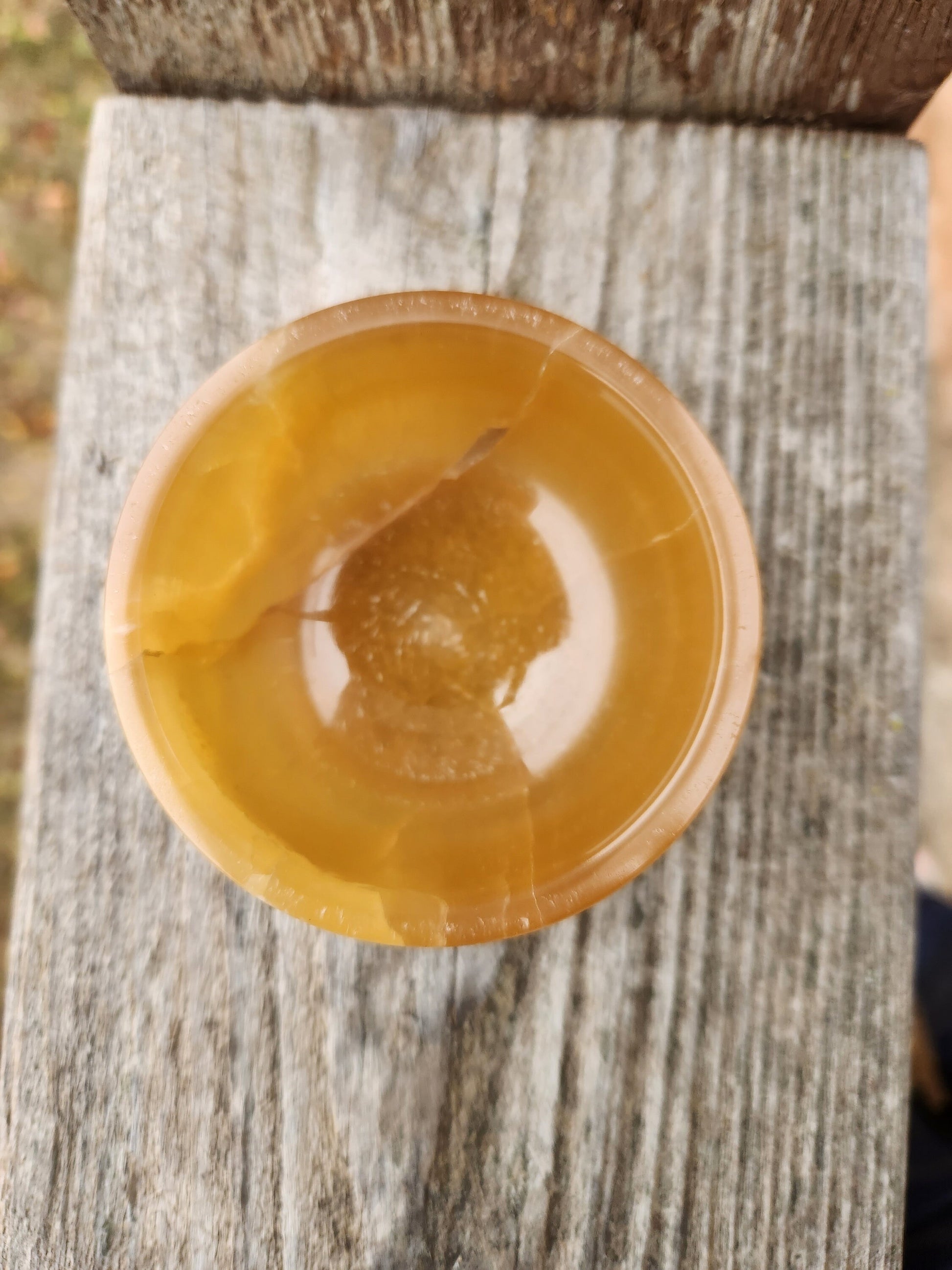 Gorgeous AAA Honey Calcite Small Crystal Bowl