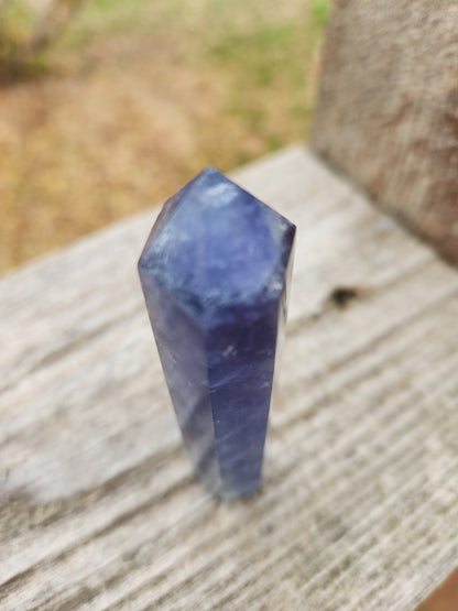 Rare Blue Fluorite Crystal Mini Tower Point, Wand