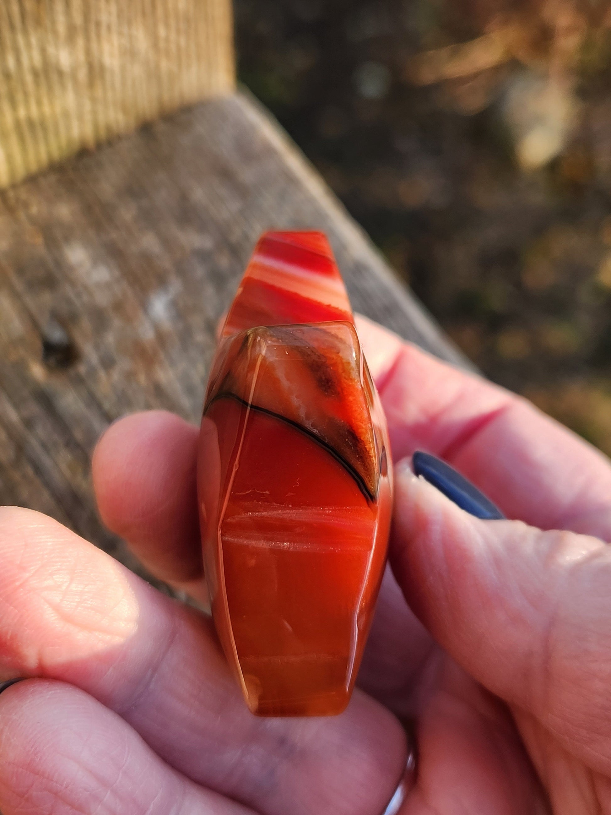 Beautiful 5 Point Carnelian Crystal Small Star with High Polish