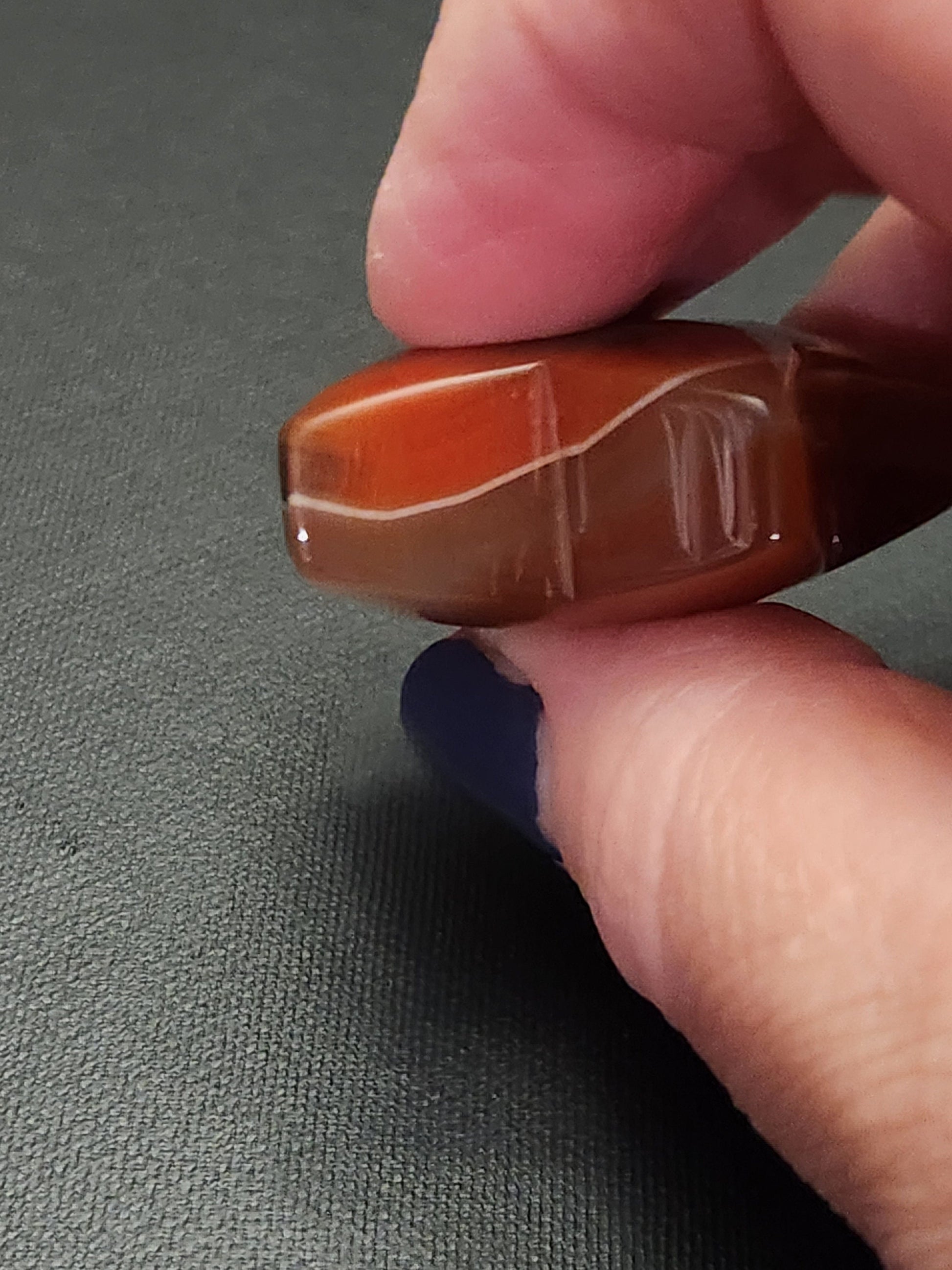 Polished Carnelian Crystal Star: Small Pocket Stone