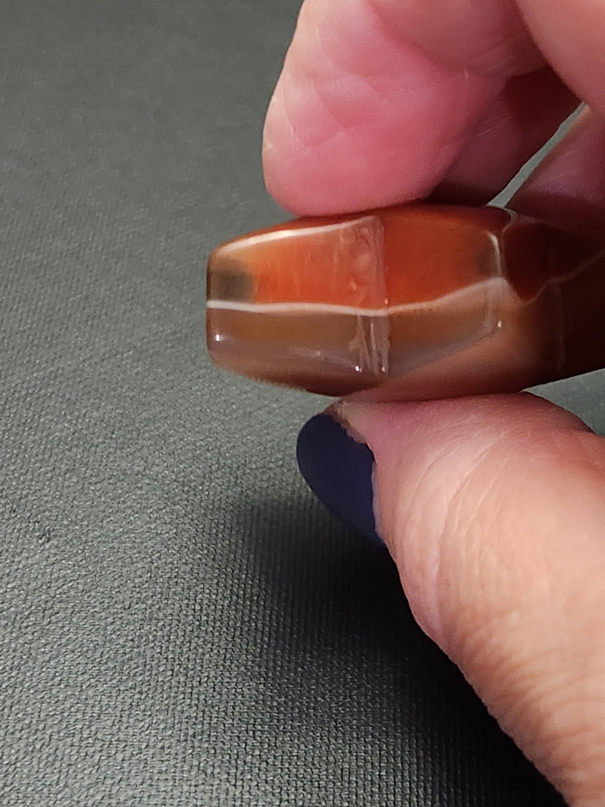 Polished Carnelian Crystal Star: Small Pocket Stone