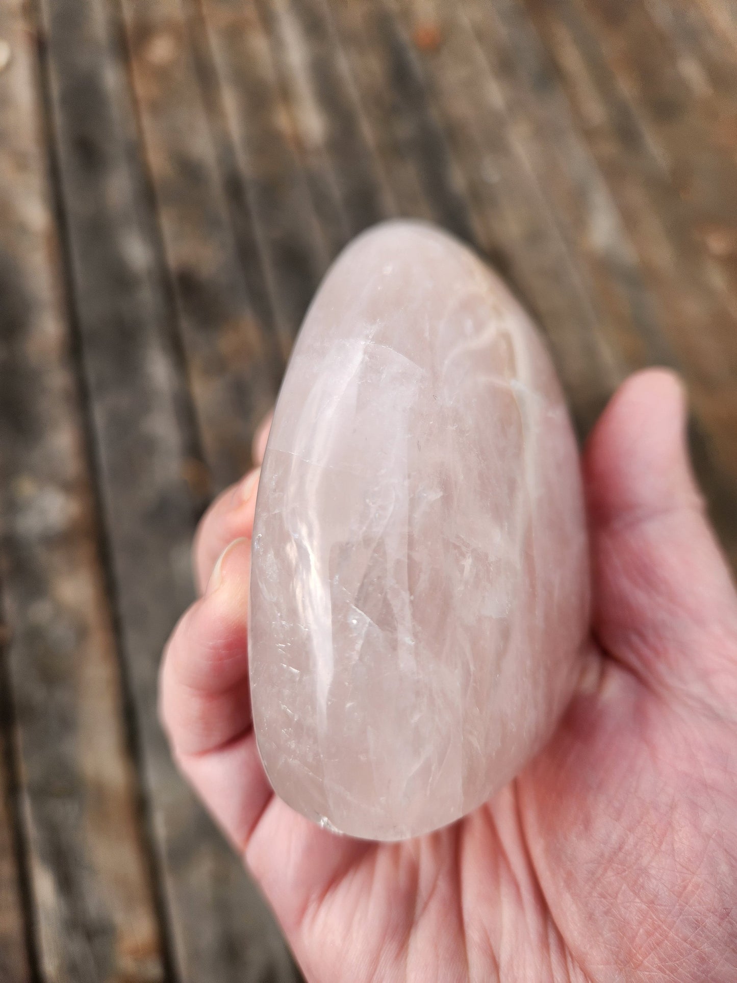 AAA Rose Quartz Crystal Freeform with Rainbows
