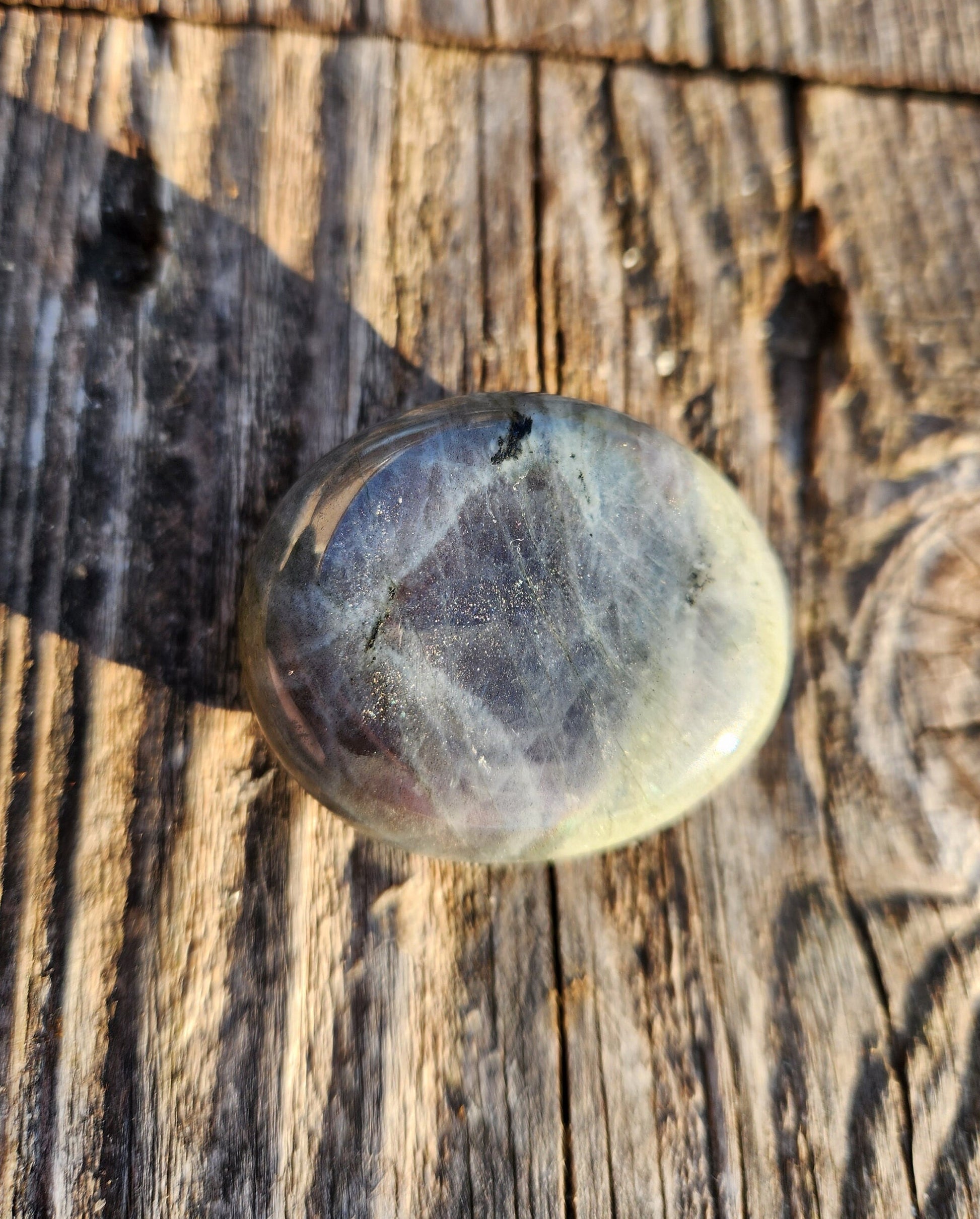 Gorgeous High Quality and High Polished AAA Labradorite Crystal Large Tumble with purple and blue flash