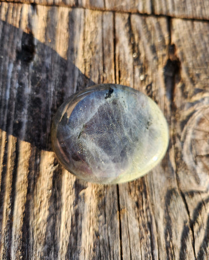 AAA Labradorite Crystal Tumble: High Polished Purple Blue Flash