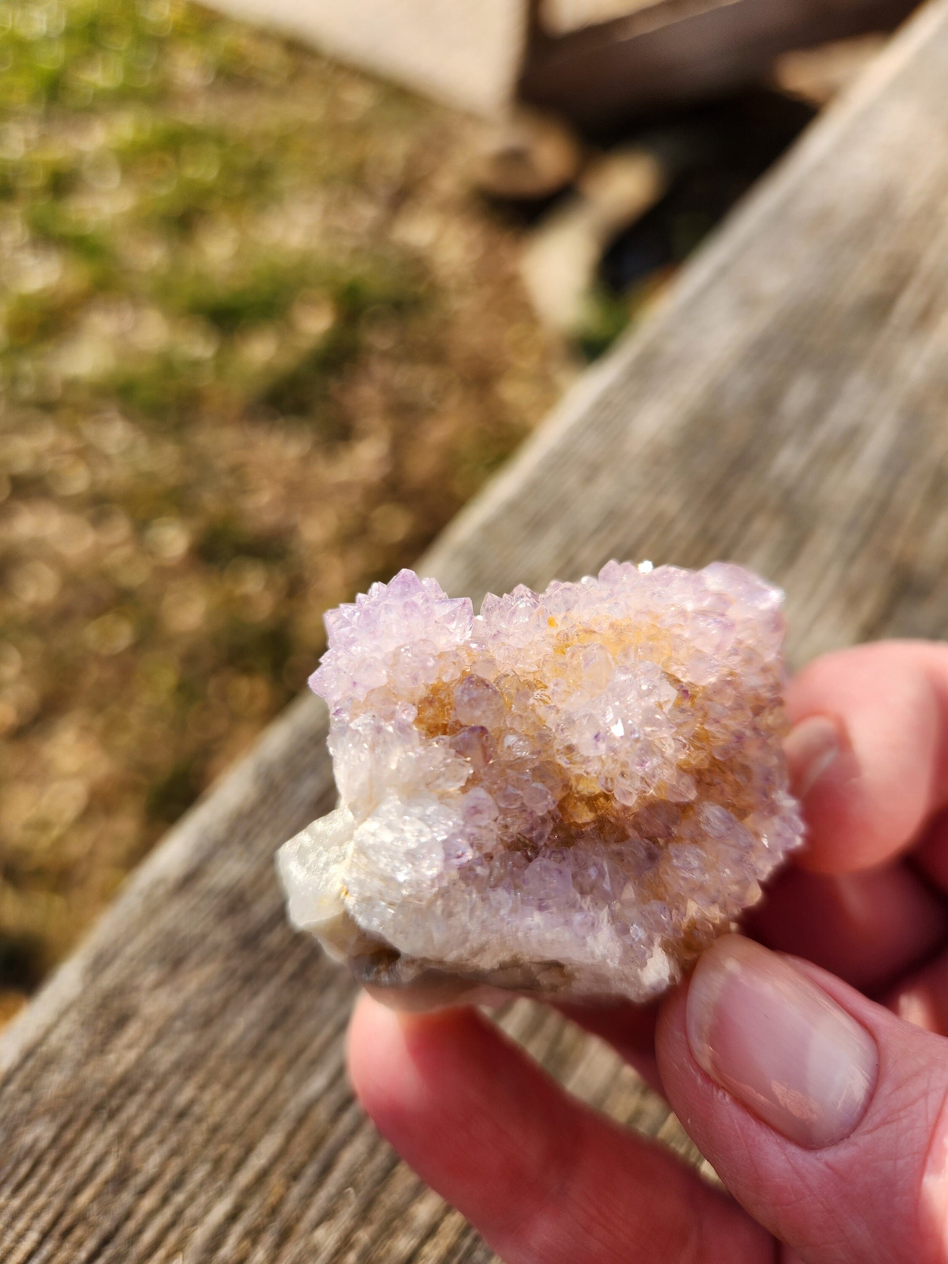 Beautiful AAA Large Spirit Quartz Raw Crystal with Multiple Points, Ametrine, South African Cactus Quartz