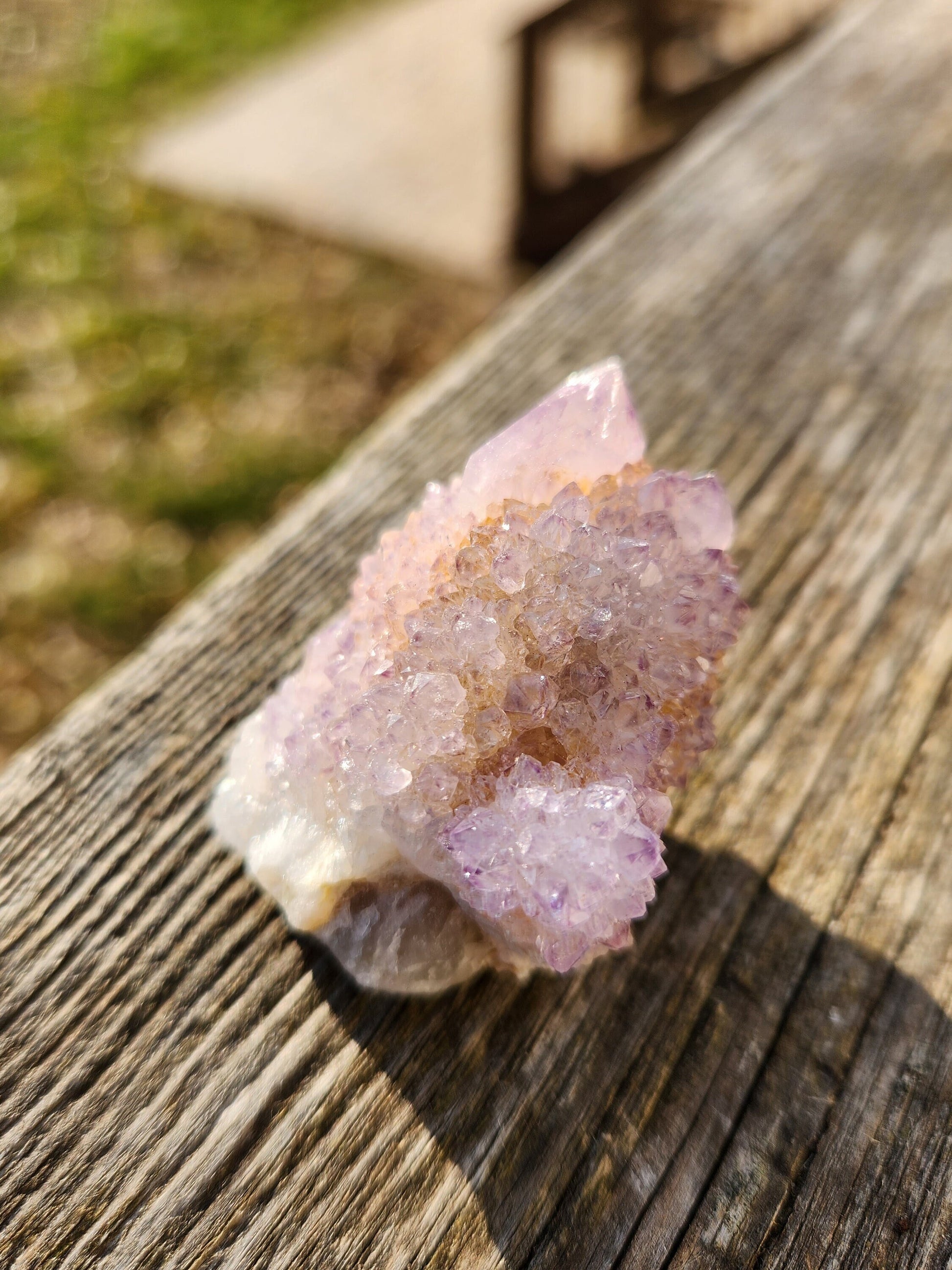 Beautiful AAA Large Spirit Quartz Raw Crystal with Multiple Points, Ametrine, South African Cactus Quartz