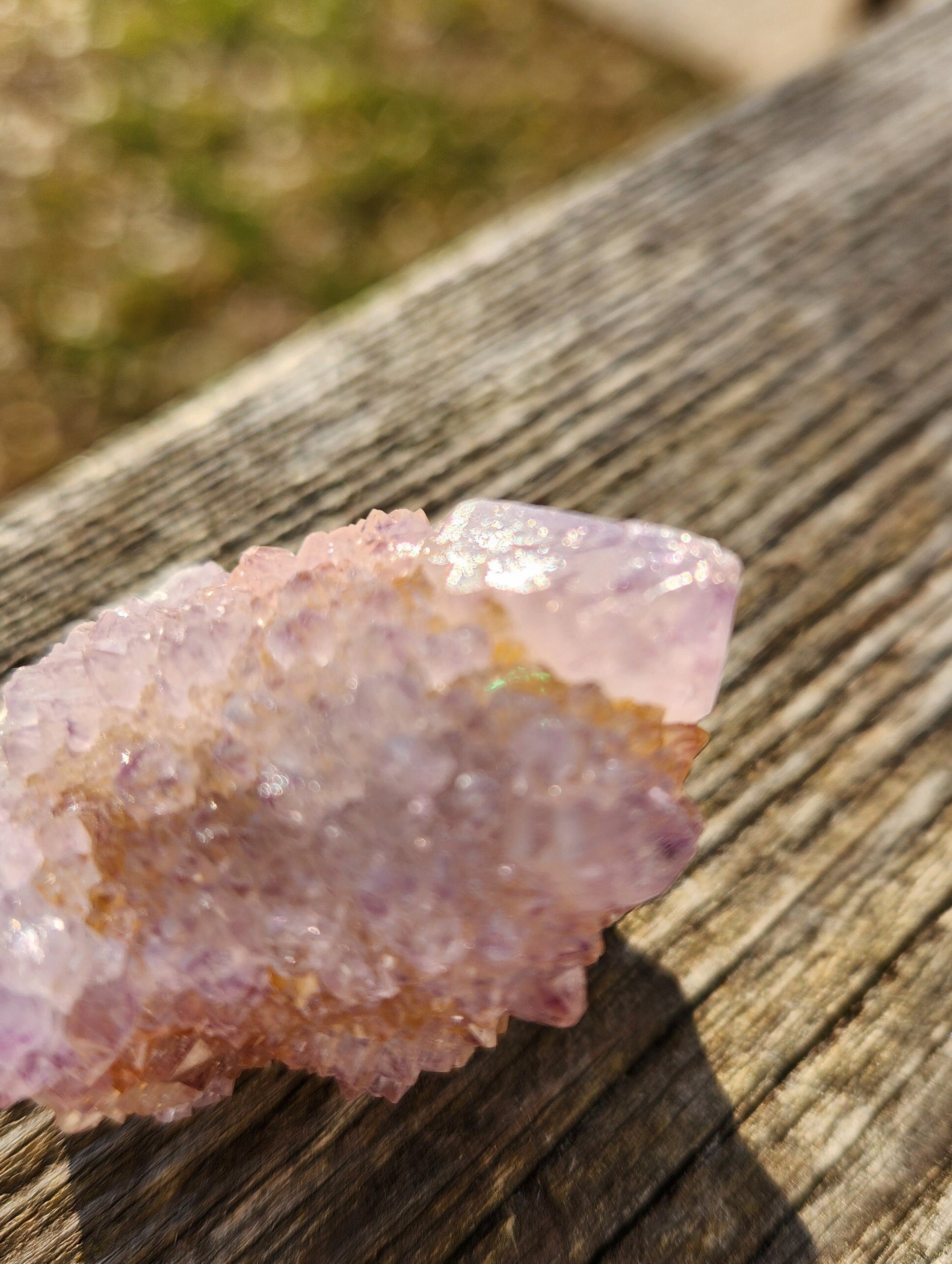 Beautiful AAA Large Spirit Quartz Raw Crystal with Multiple Points, Ametrine, South African Cactus Quartz