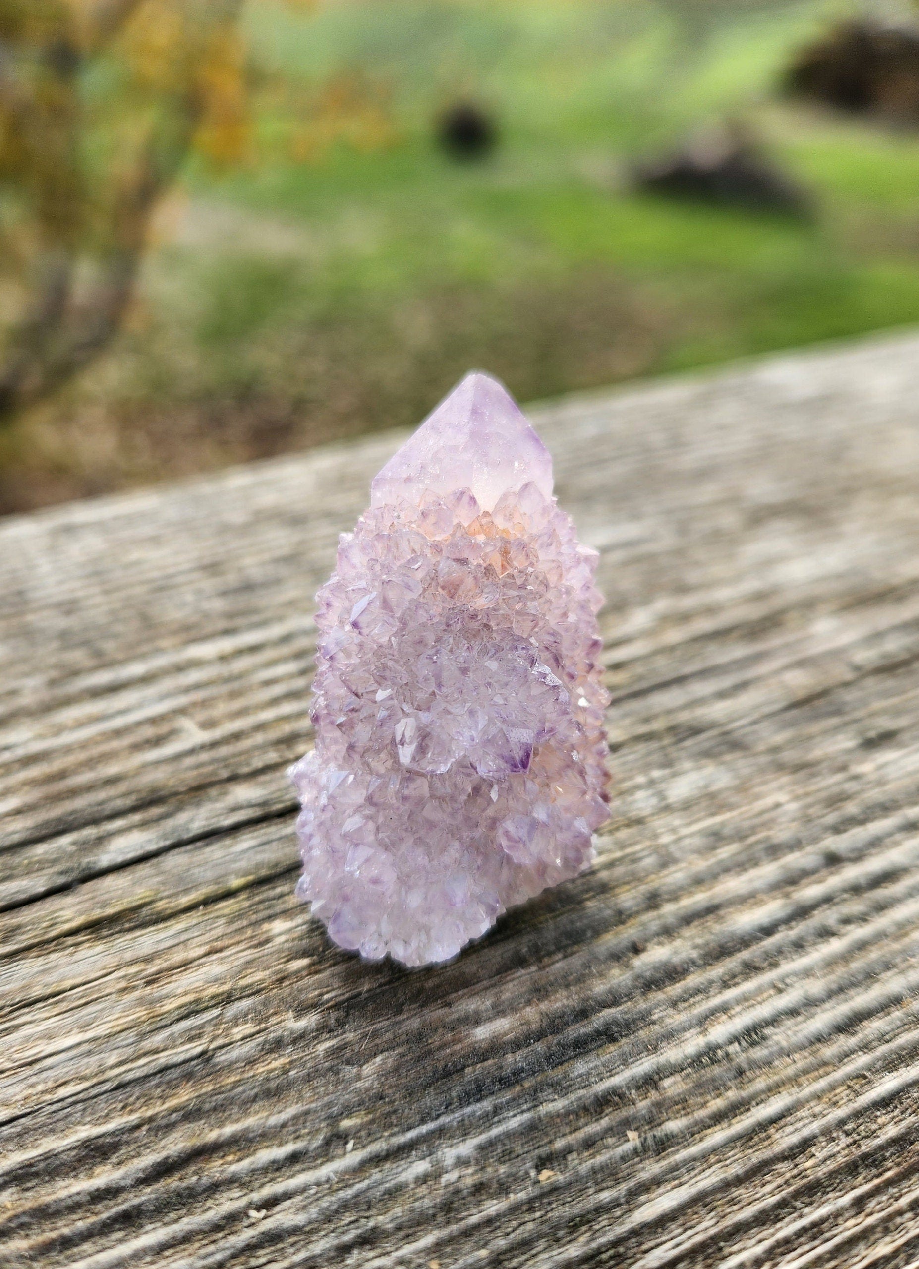 Beautiful AAA Large Lavender Spirit Quartz Raw Crystal Point, Ametrine, South African Cactus Quartz