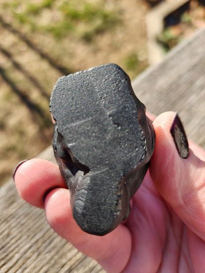 Hand Carved Black Obsidian Crystal Owl: Natural Stone Figurine
