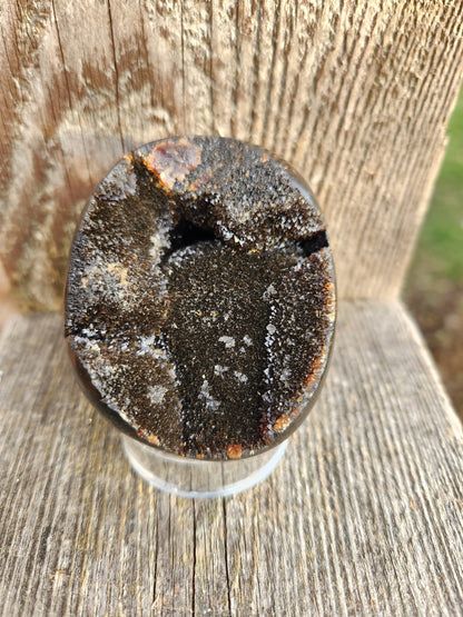 AAA Septarian Dragon Rock Egg Crystal with Stand - Morocco
