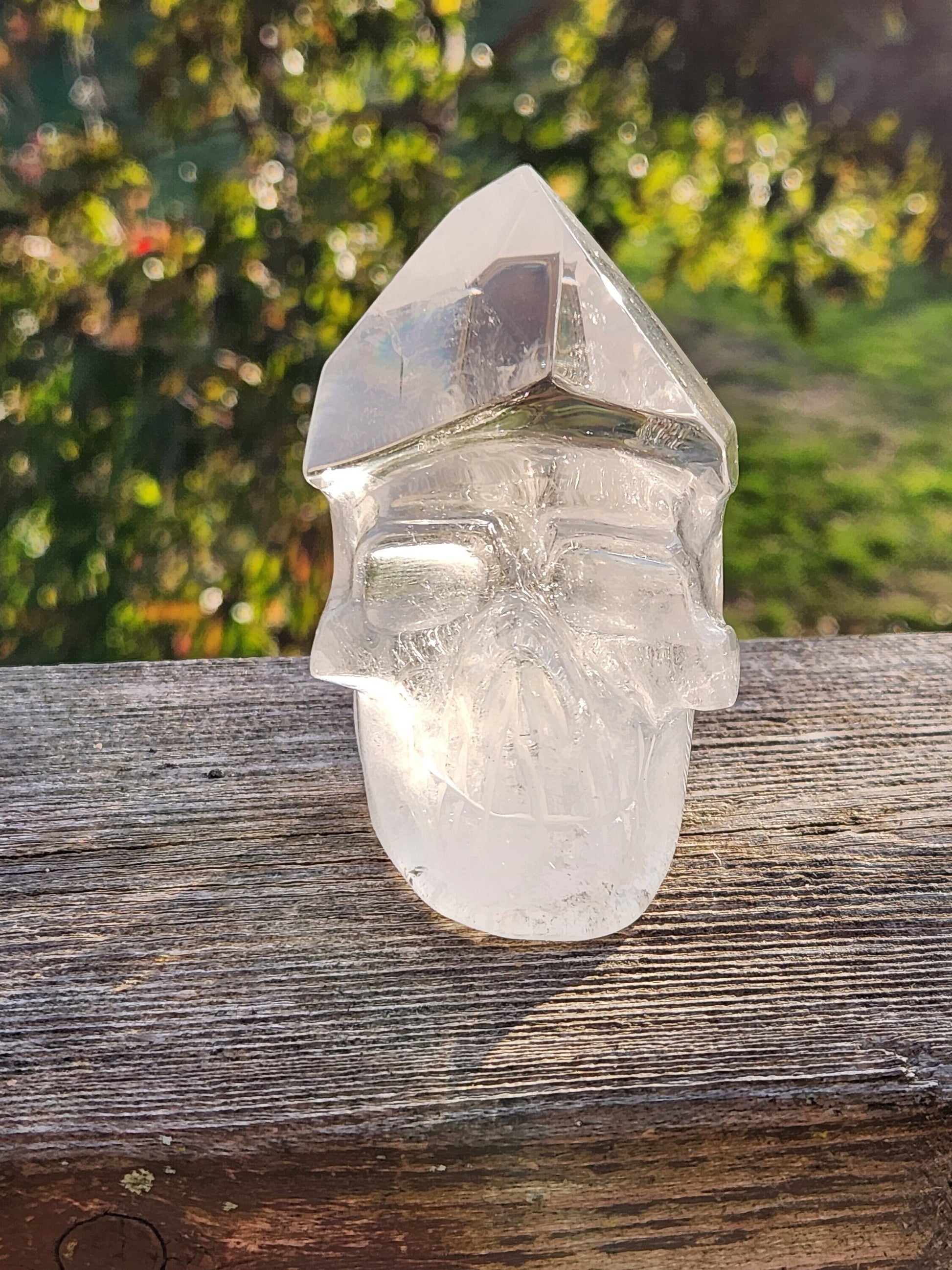 Amazing AAA Six Point Clear Quartz Unique Cool Crystal Skull, Brazilian