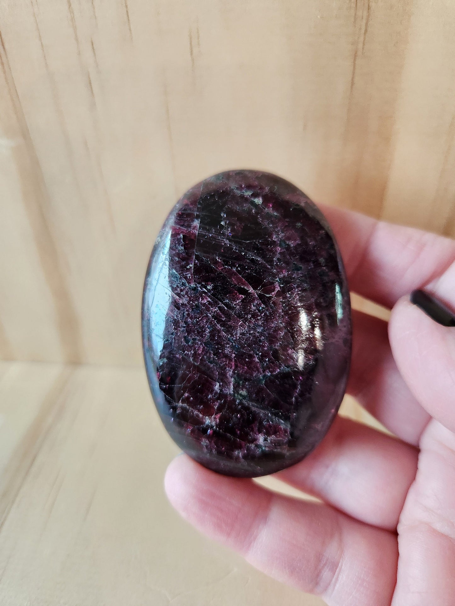 Gorgeous High Quality and High Polished AAA Juicy Red Raspberry Almandine Garnet palm stone from India