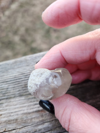 Gorgeous High Quality Smoky Garden Quartz Crystal Tumble, Lodolite, Dream Stone