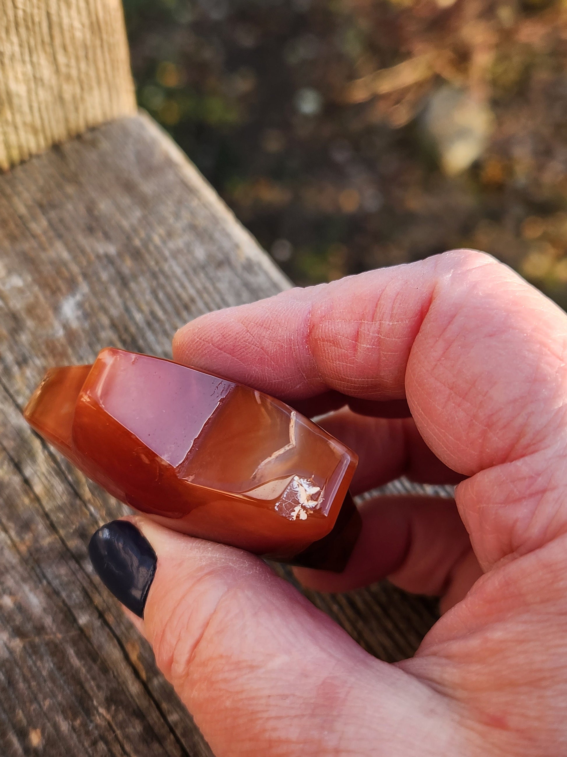 Beautiful 5 Point Carnelian Crystal Small Star with High Polish