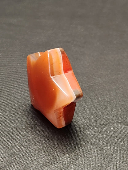 Polished Carnelian Crystal Star: Small Pocket Stone