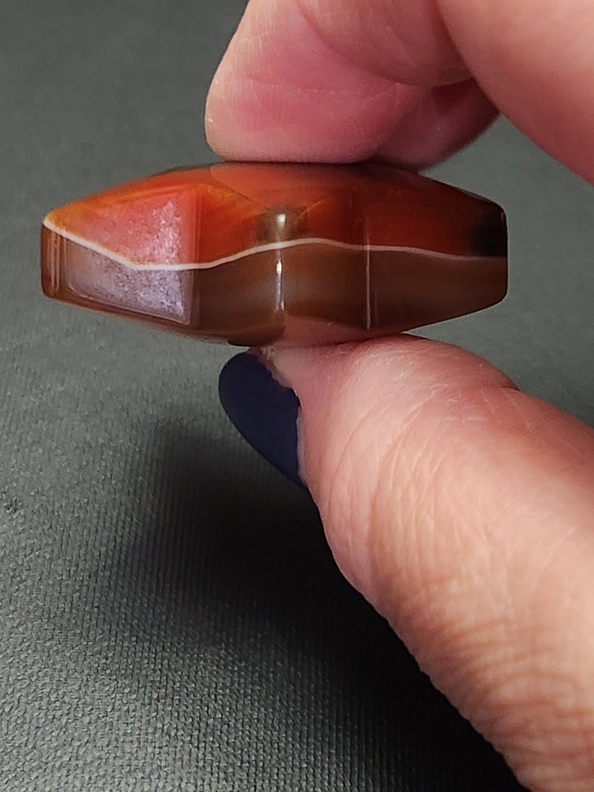 Polished Carnelian Crystal Star: Small Pocket Stone