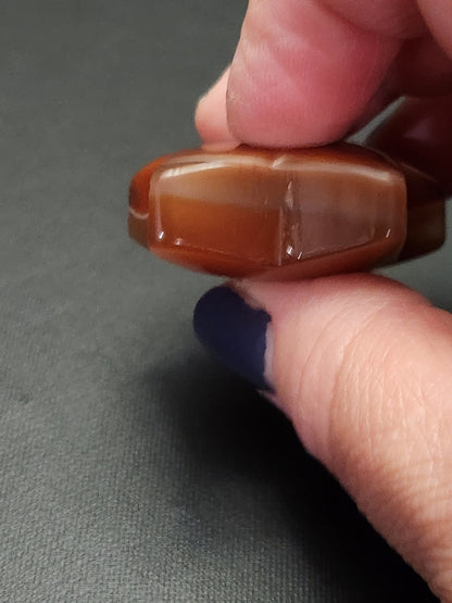 Polished Carnelian Crystal Star: Small Pocket Stone