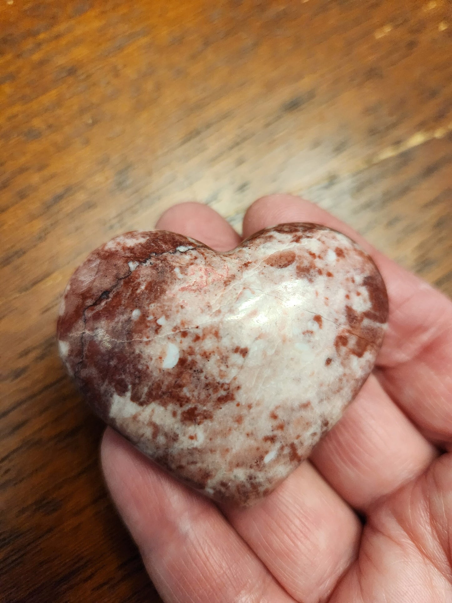 Gorgeous AAA Buttery High Polished Strawberry Onyx Crystal Heart