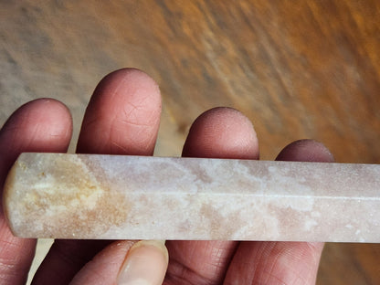 Pink Amethyst Crystal Wand Set of 2: AAA Grade, 6-Point Generators, Energy work