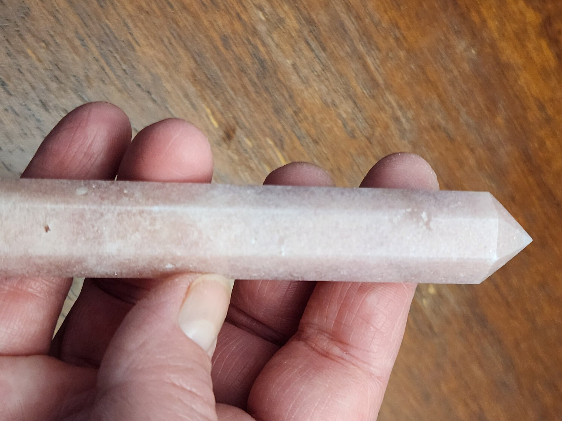 Pink Amethyst Crystal Wand Set of 2: AAA Grade, 6-Point Generators, Energy work