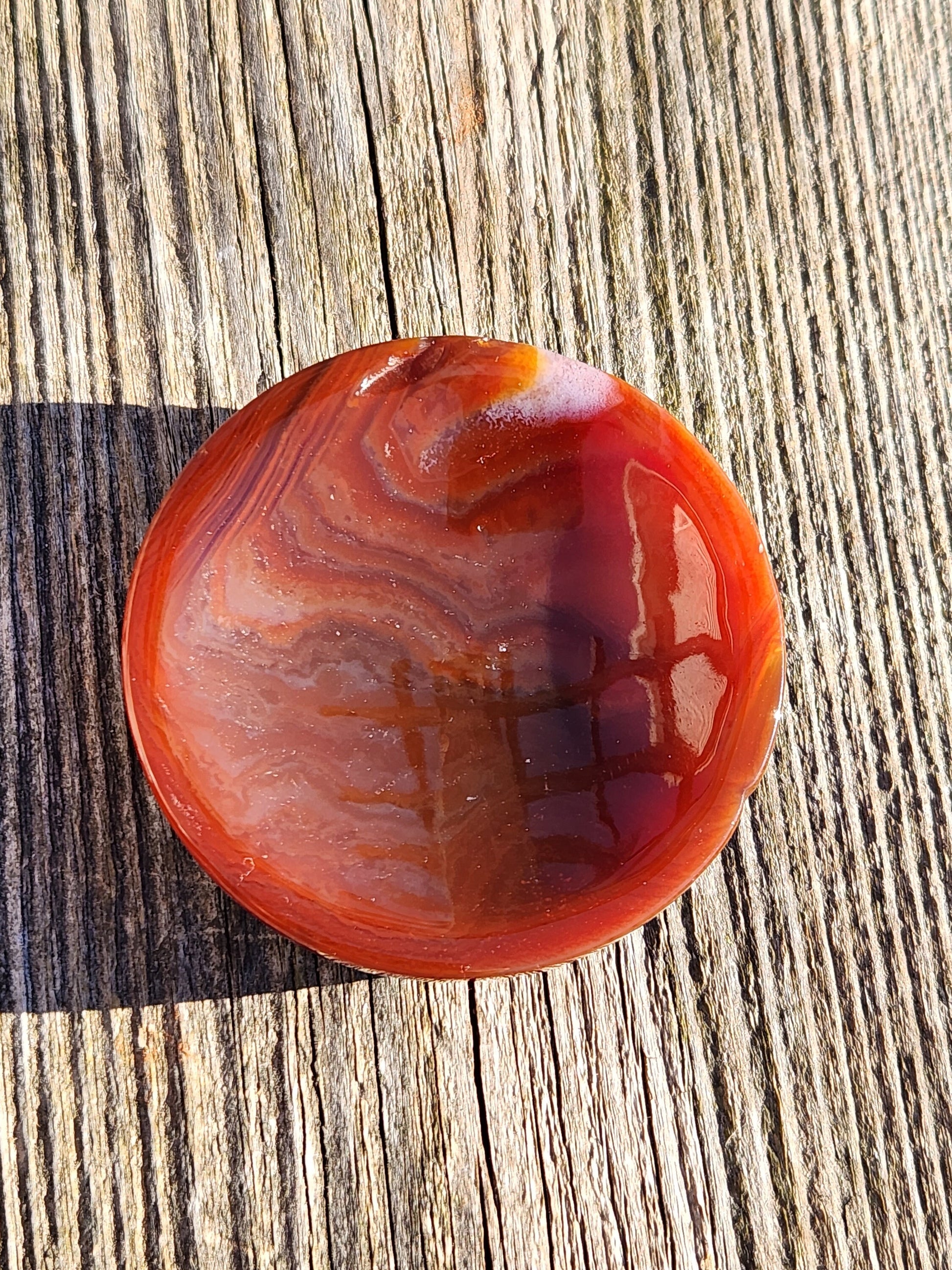 Beautiful Carnelian Crystal Chunky Small Bowl Dish Sphere Holder