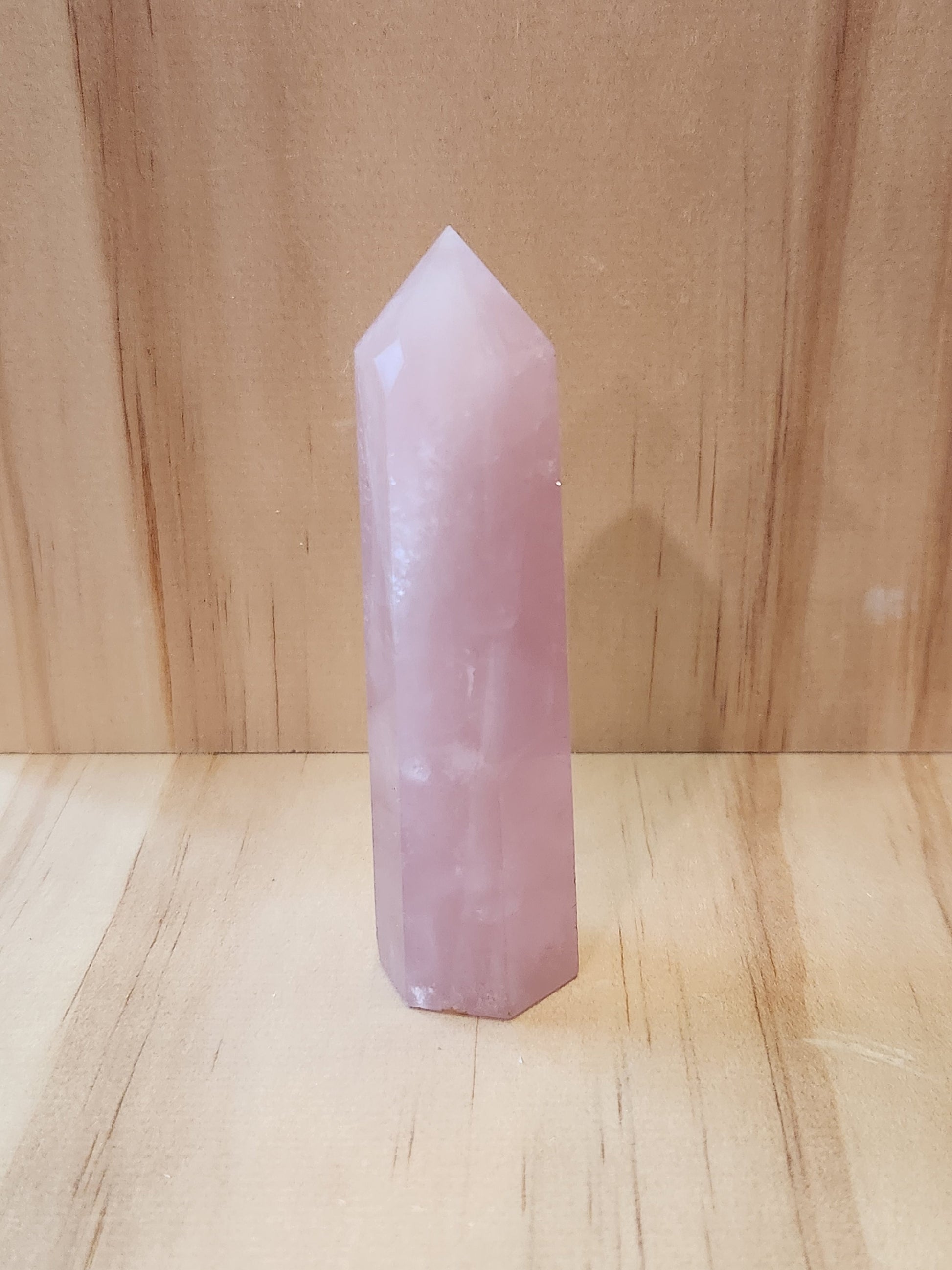 Beautiful AAA Pink Rose Quartz Crystal Tower, Generator