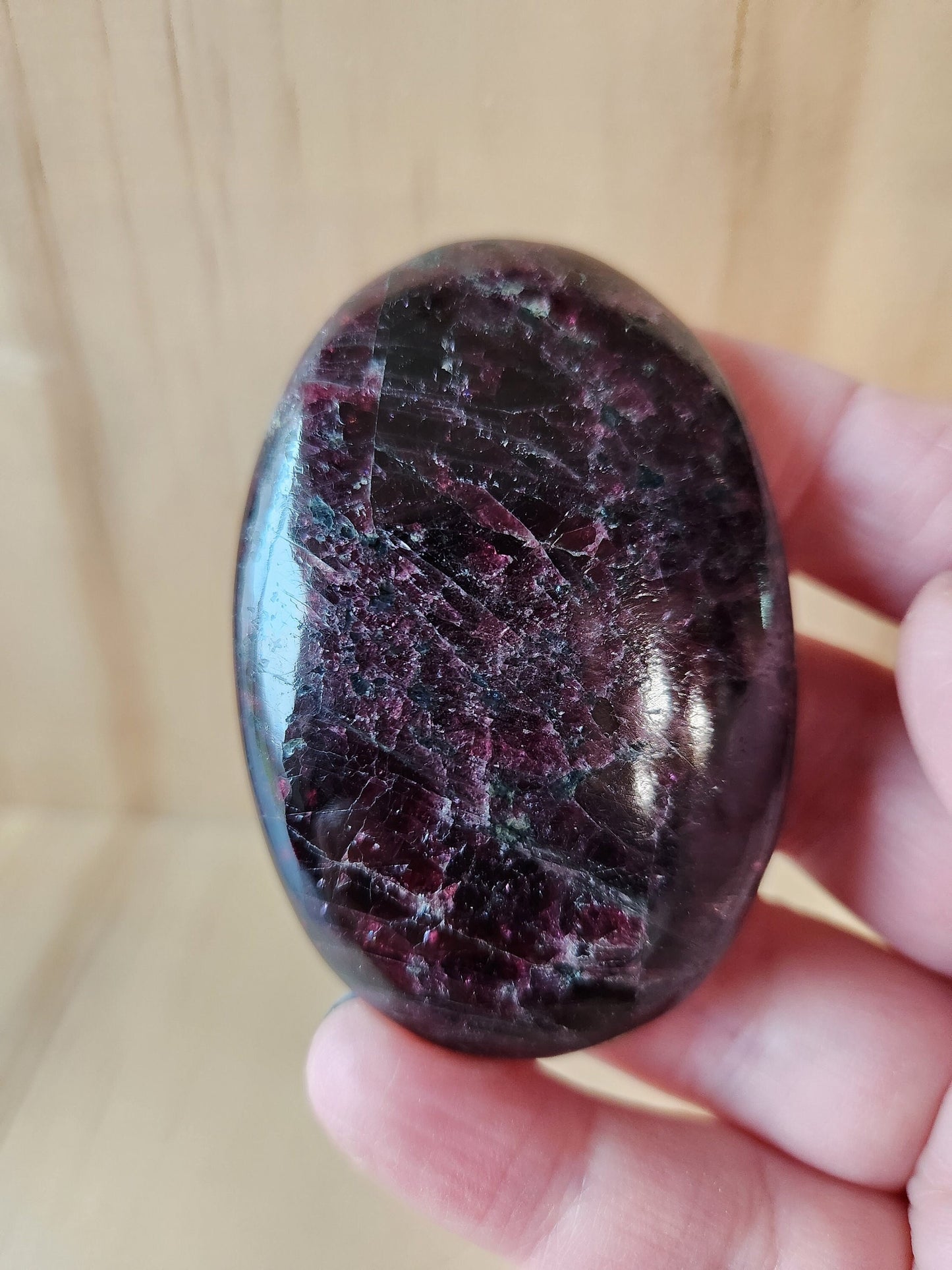 Gorgeous High Quality and High Polished AAA Juicy Red Raspberry Almandine Garnet palm stone from India