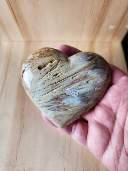 Gorgeous Druzy High Polished Bahia Jasper Crystal Druzy Heart