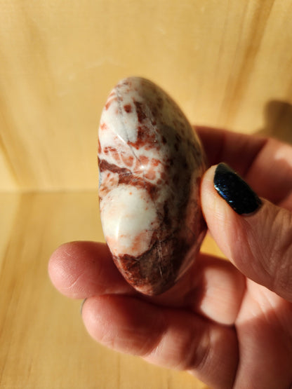 Strawberry Onyx Crystal Heart: Buttery Polish