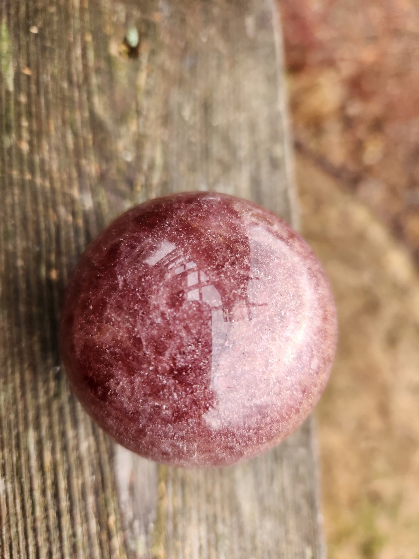 Gorgeous High Polished AAA Juicy Strawberry Quartz Crystal Sphere