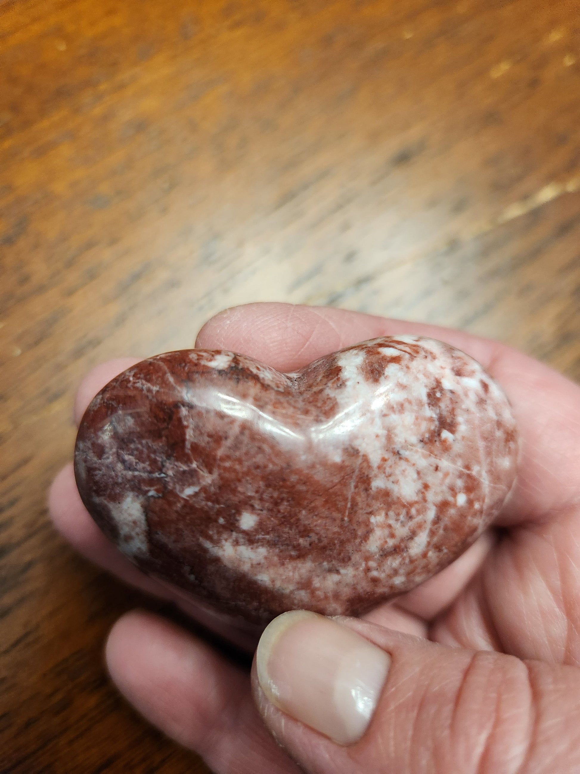 Gorgeous AAA Buttery High Polished Strawberry Onyx Crystal Heart