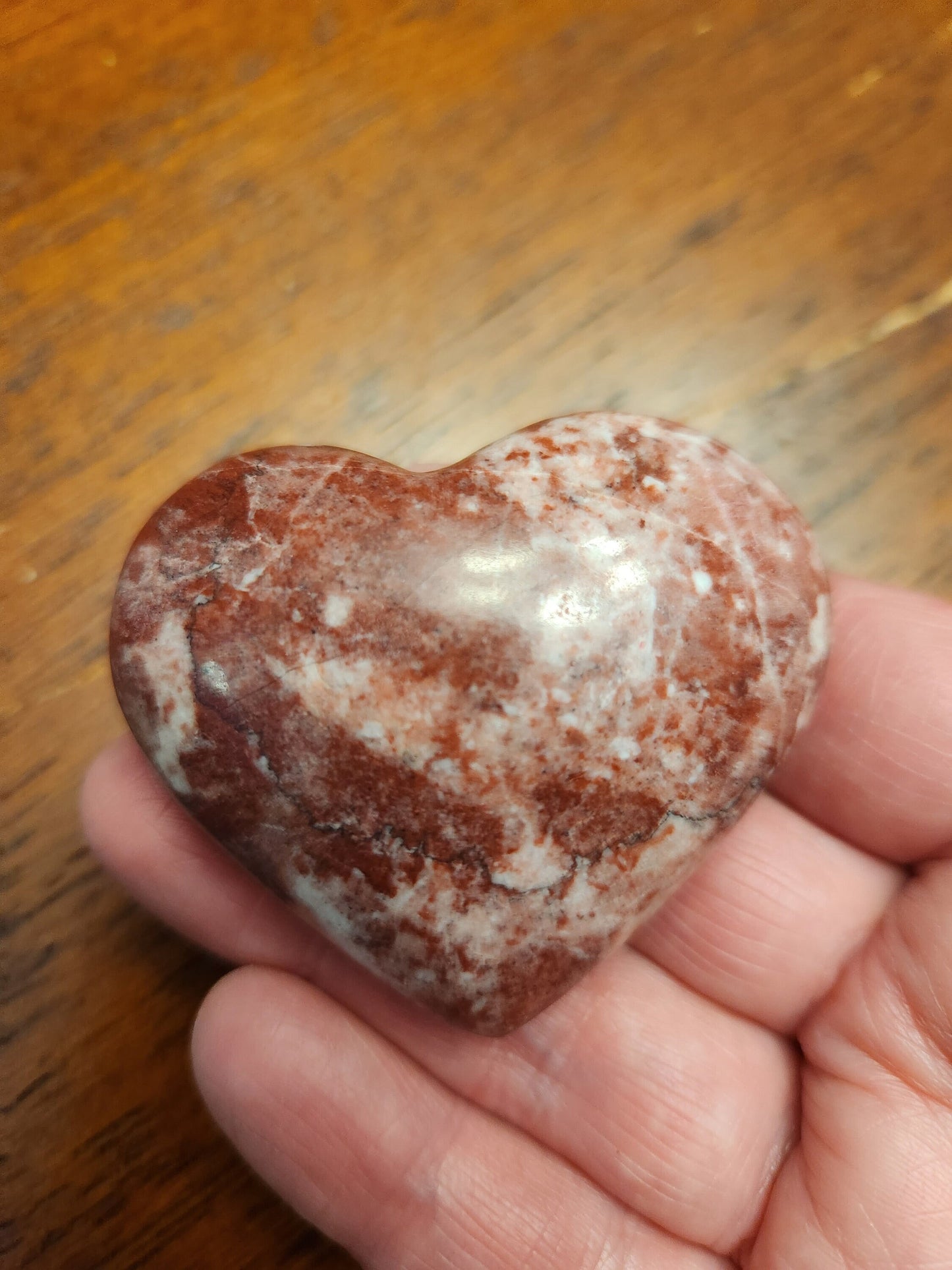 Gorgeous AAA Buttery High Polished Strawberry Onyx Crystal Heart