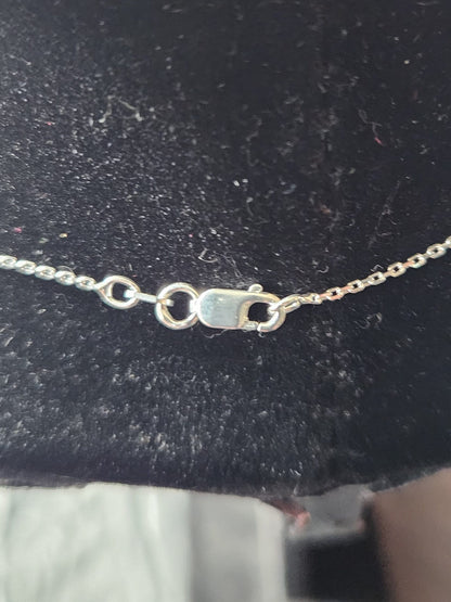 Sterling Silver Herkimer Diamond & Quartz Cabochon Pendant Necklace