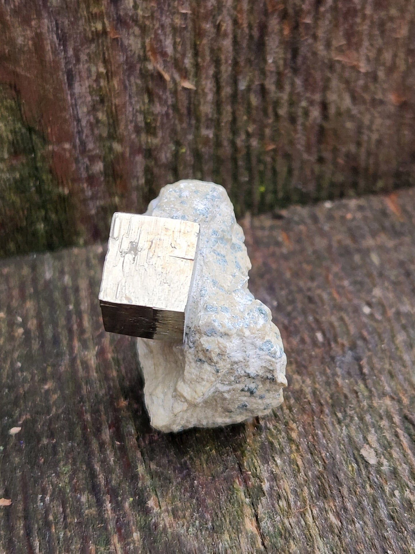 Beautiful Pyrite Cube Specimen in Matrix Self-Standing