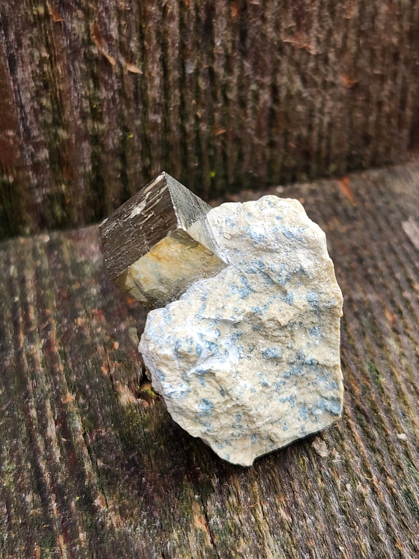 Beautiful Pyrite Cube Specimen in Matrix Self-Standing