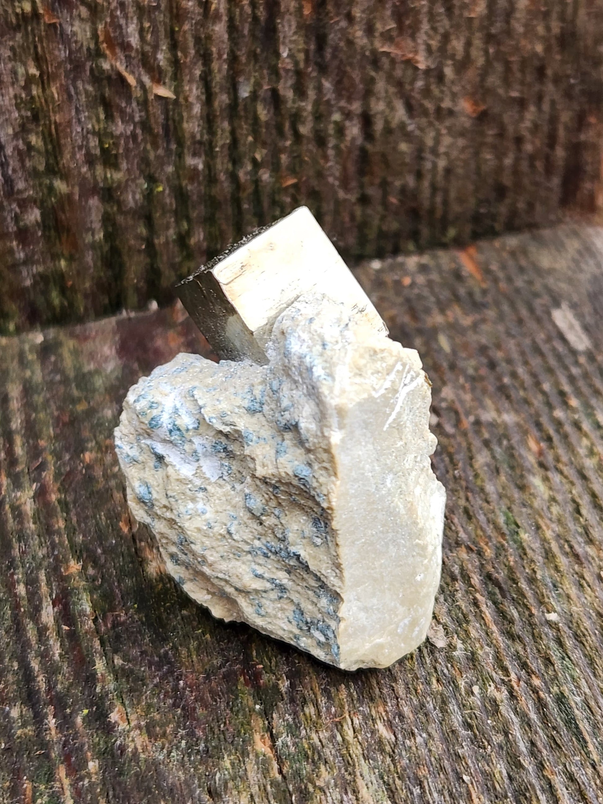 Beautiful Pyrite Cube Specimen in Matrix Self-Standing