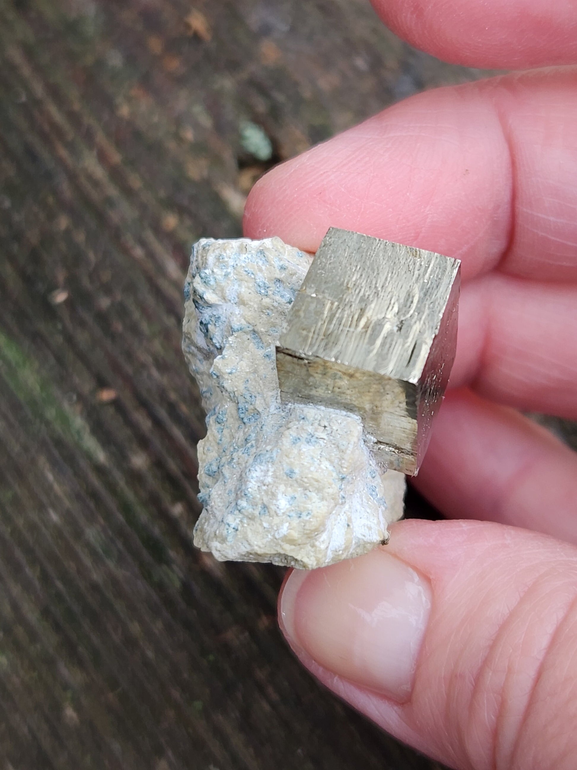 Beautiful Pyrite Cube Specimen in Matrix Self-Standing