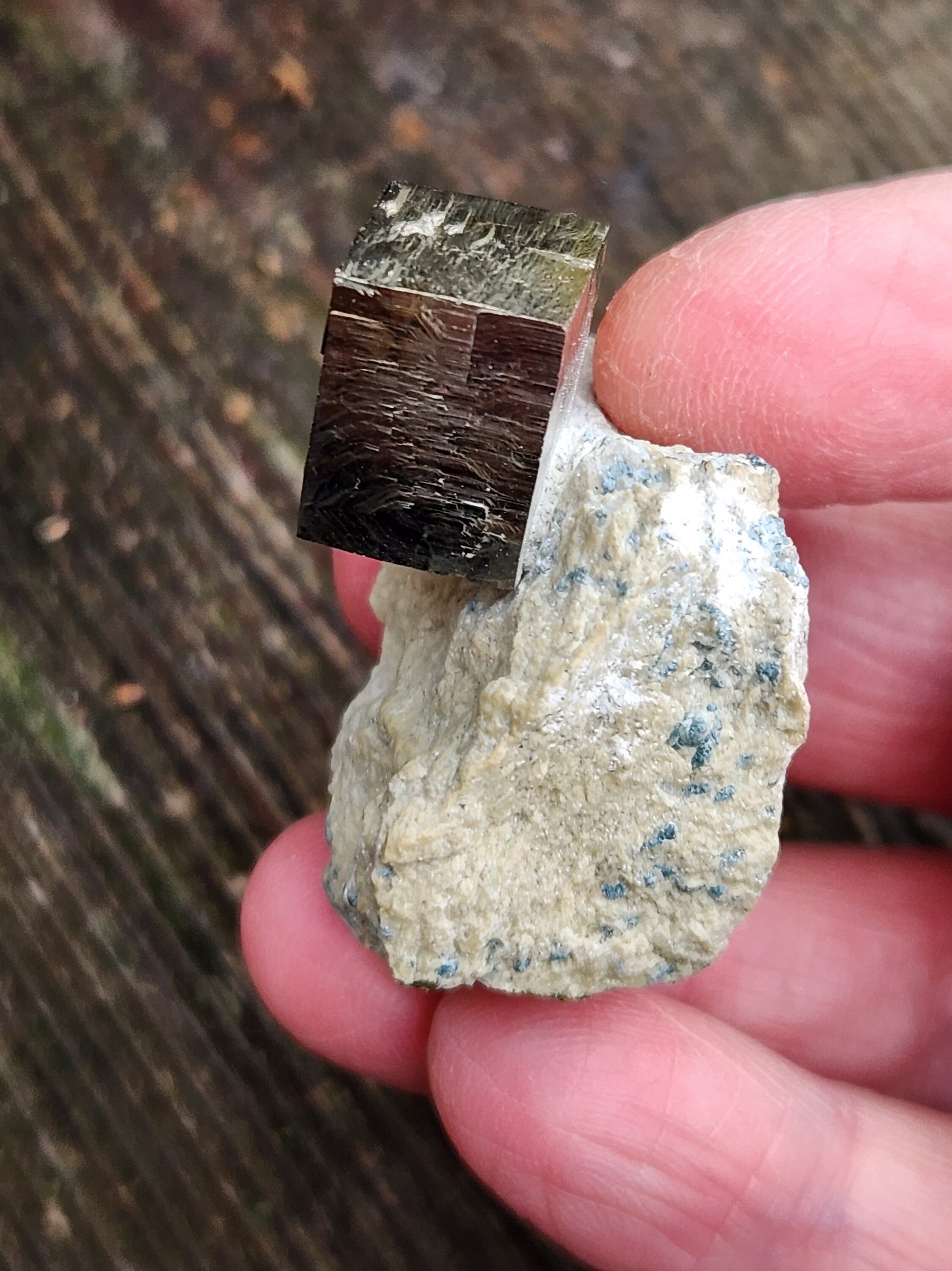 Beautiful Pyrite Cube Specimen in Matrix Self-Standing