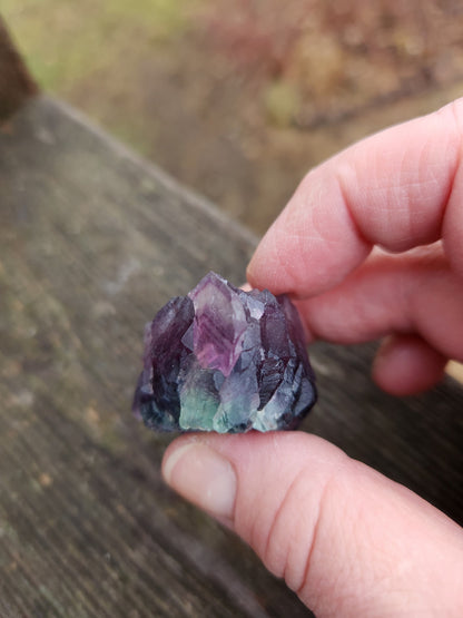 AAA Multi-Color Fluorite Crystal Specimen: Purple & Aqua Blue