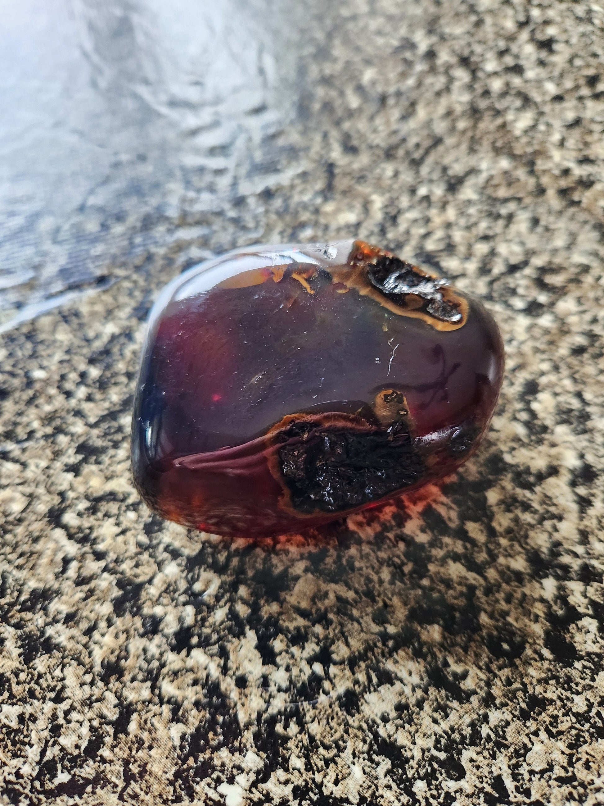 Rare Blue UV Reactive Amber Specimen Chunk