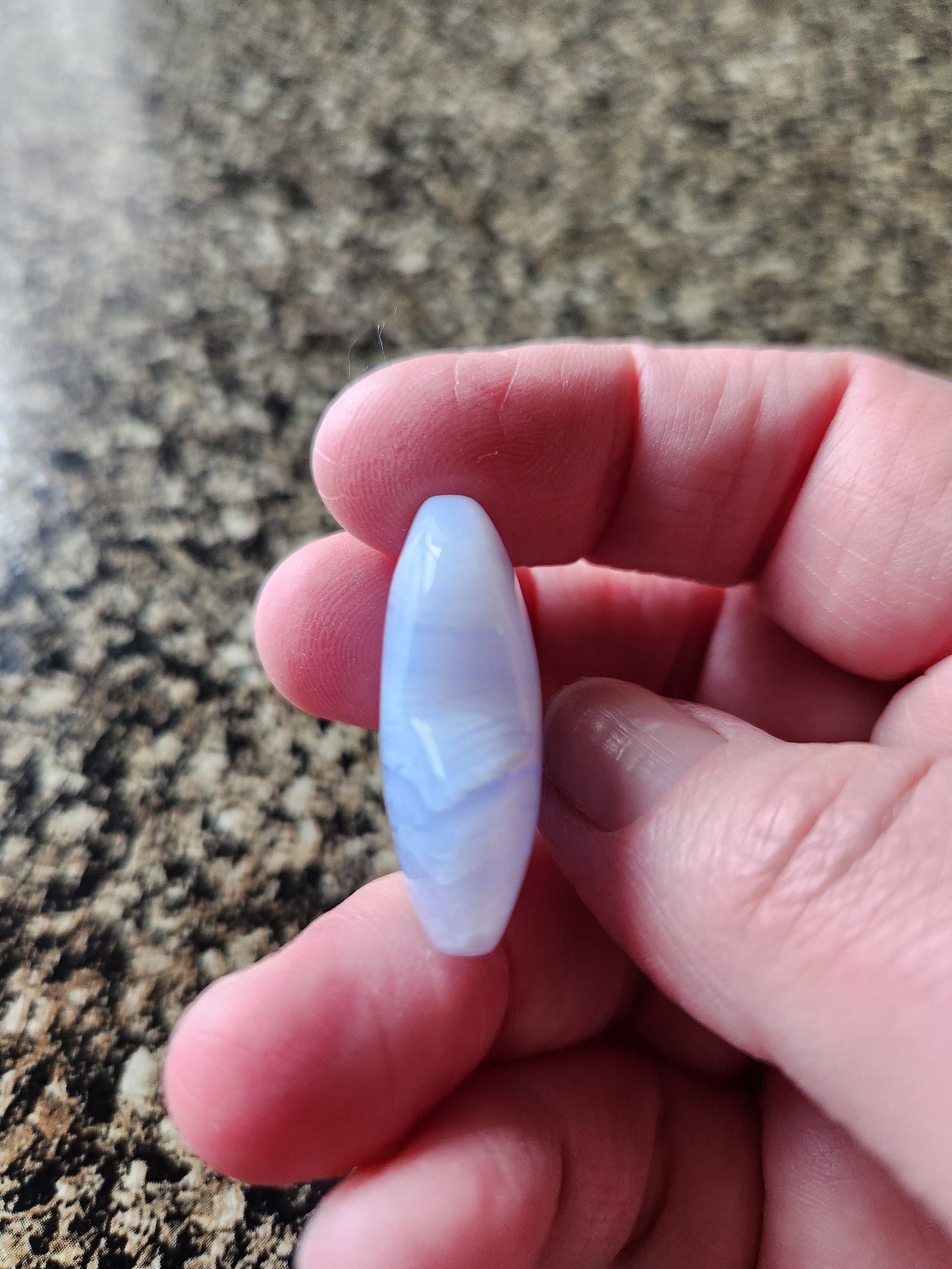 Gorgeous AAA Blue Lace Agate Crystal Stone Small Heart with Druzy Cave Portal