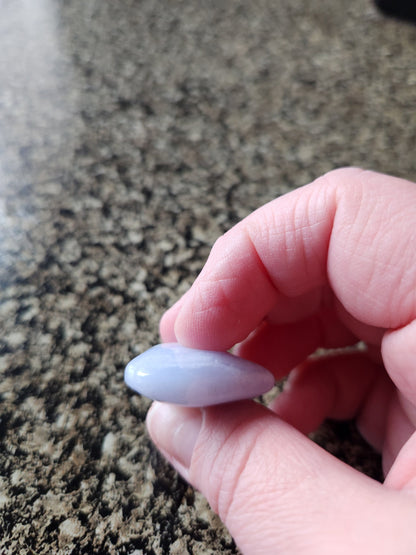 Gorgeous AAA Blue Lace Agate Crystal Stone Small Heart with Druzy Cave Portal