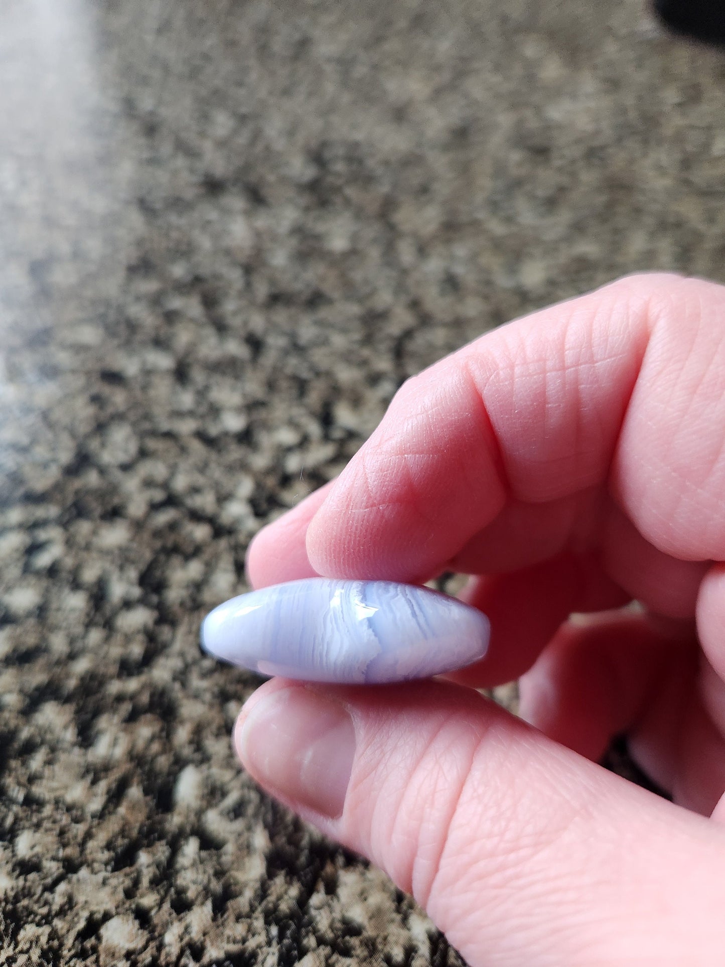 Gorgeous AAA Blue Lace Agate Crystal Stone Small Heart with Druzy Cave Portal