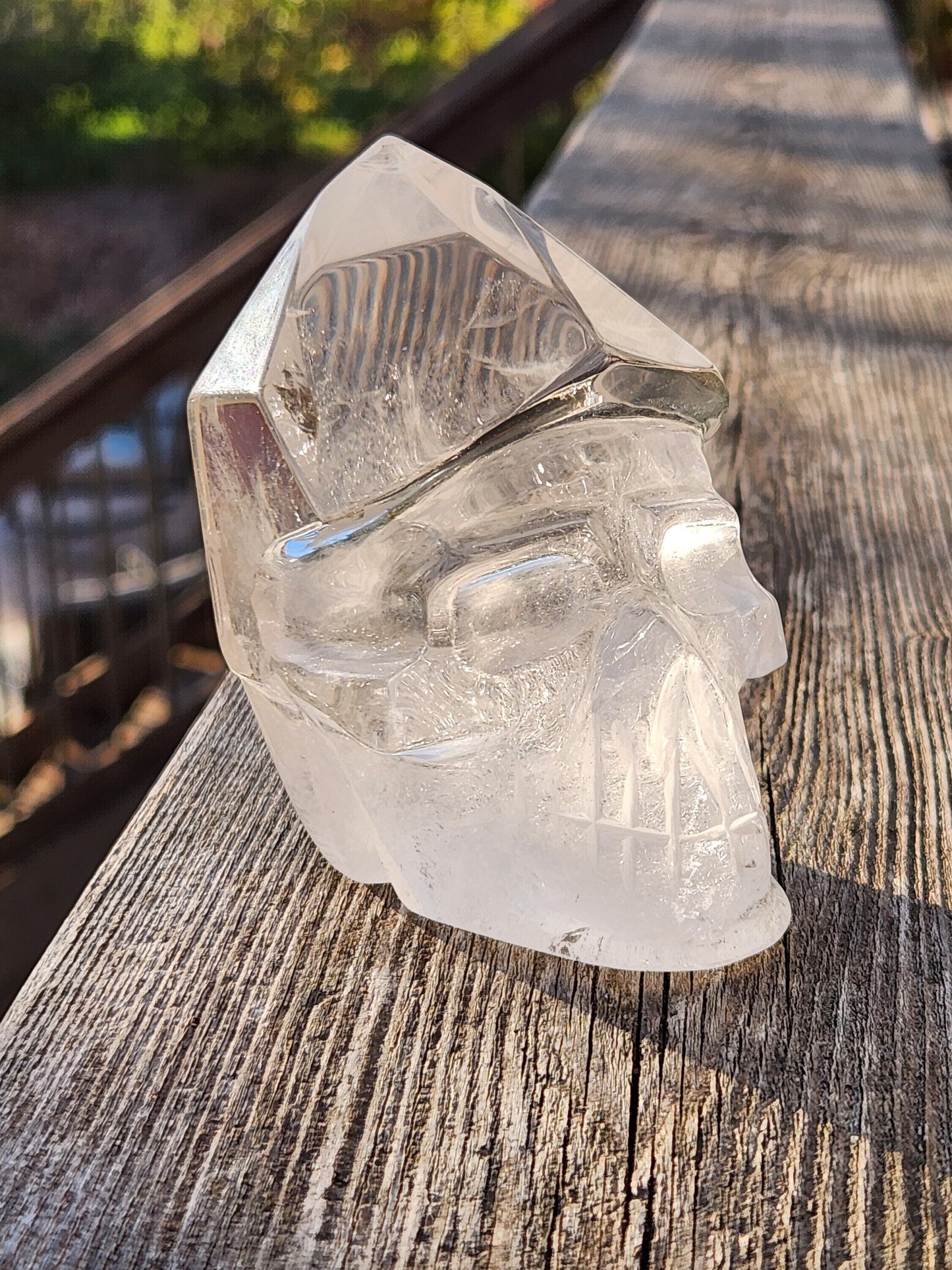 Amazing AAA Six Point Clear Quartz Unique Cool Crystal Skull, Brazilian